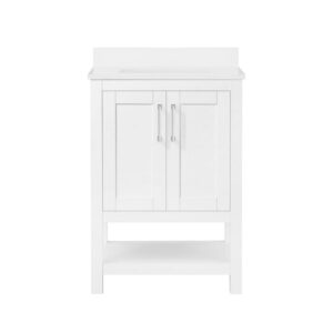 Ove Decors Vegas 24 W x 19" D Freestanding Bathroom Vanity with Sink, Pure White