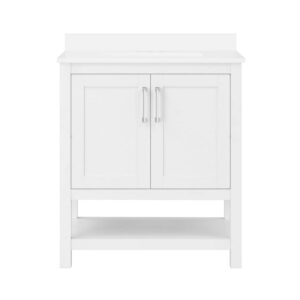 Ove Decors Vegas 30 W x 19" D Freestanding Bathroom Vanity with Sink, Pure White