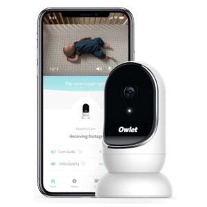 Owlet Cam - Smart Portable Video Baby Monitor - HD Video Camera, Encrypted WiFi, Humidity, Room Temp, Night Vision & 2-Way Talk