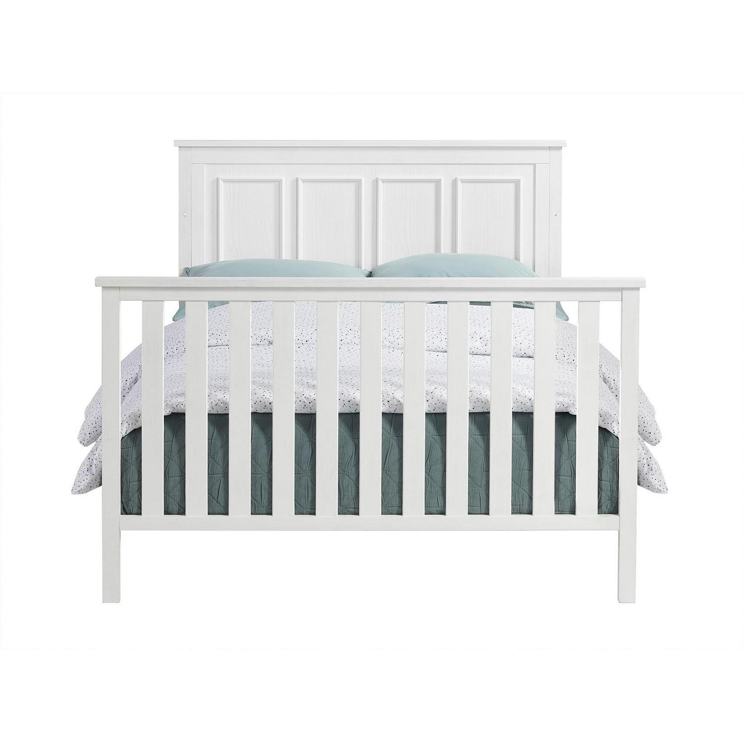 Oxford Baby Farmington 4-in-1 Convertible Crib, Rustic White, Wooden Crib - Image 8