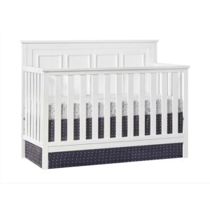 Oxford Baby Farmington 4-in-1 Convertible Crib, Rustic White, Wooden Crib