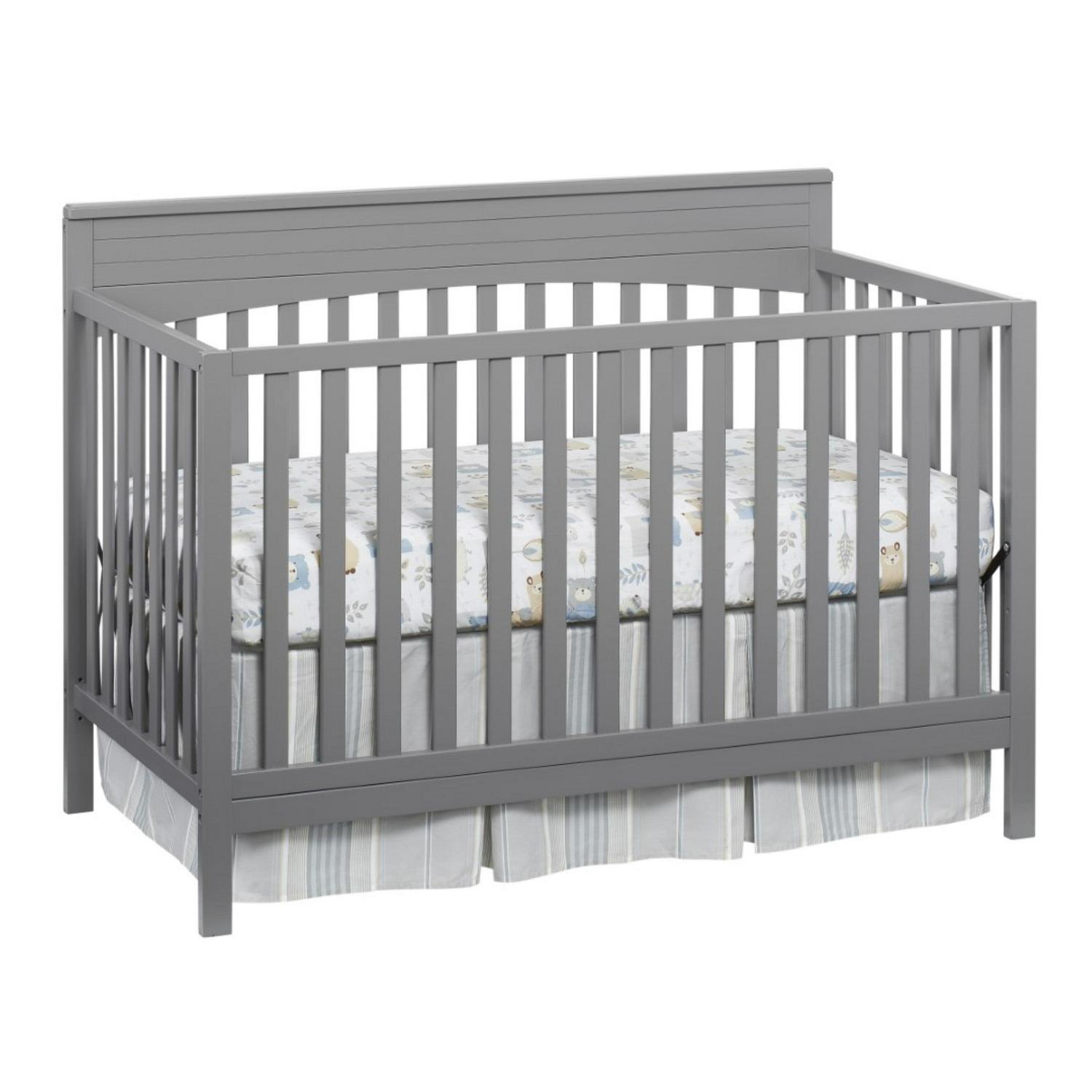 Oxford Baby Harper 4-in-1 Convertible Crib, Dove Gray, GREENGUARD Gold Certified, Wooden Crib - Image 4