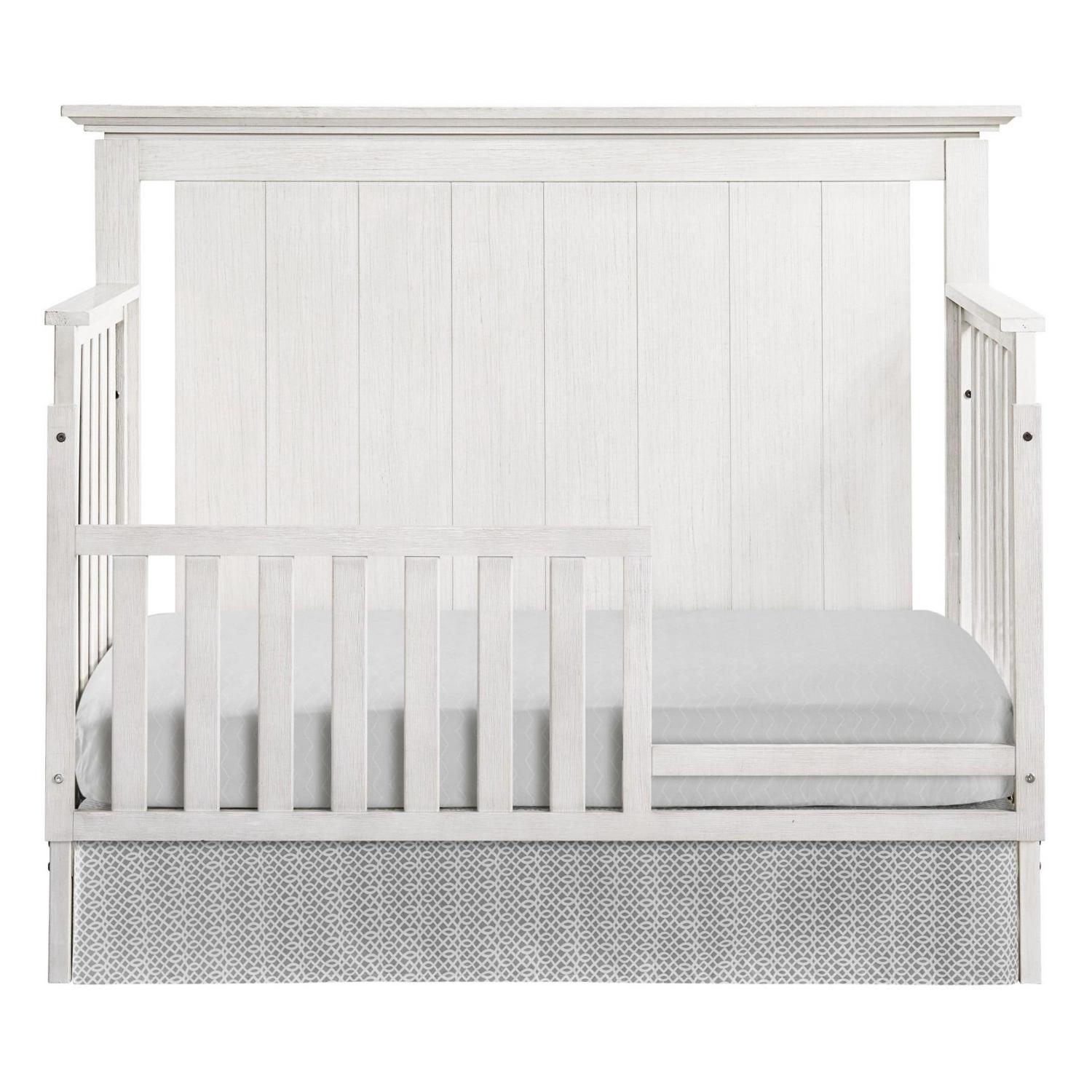 Oxford Baby Langston 4-in-1 Convertible Crib, Weathered White, Wooden Crib - Image 6