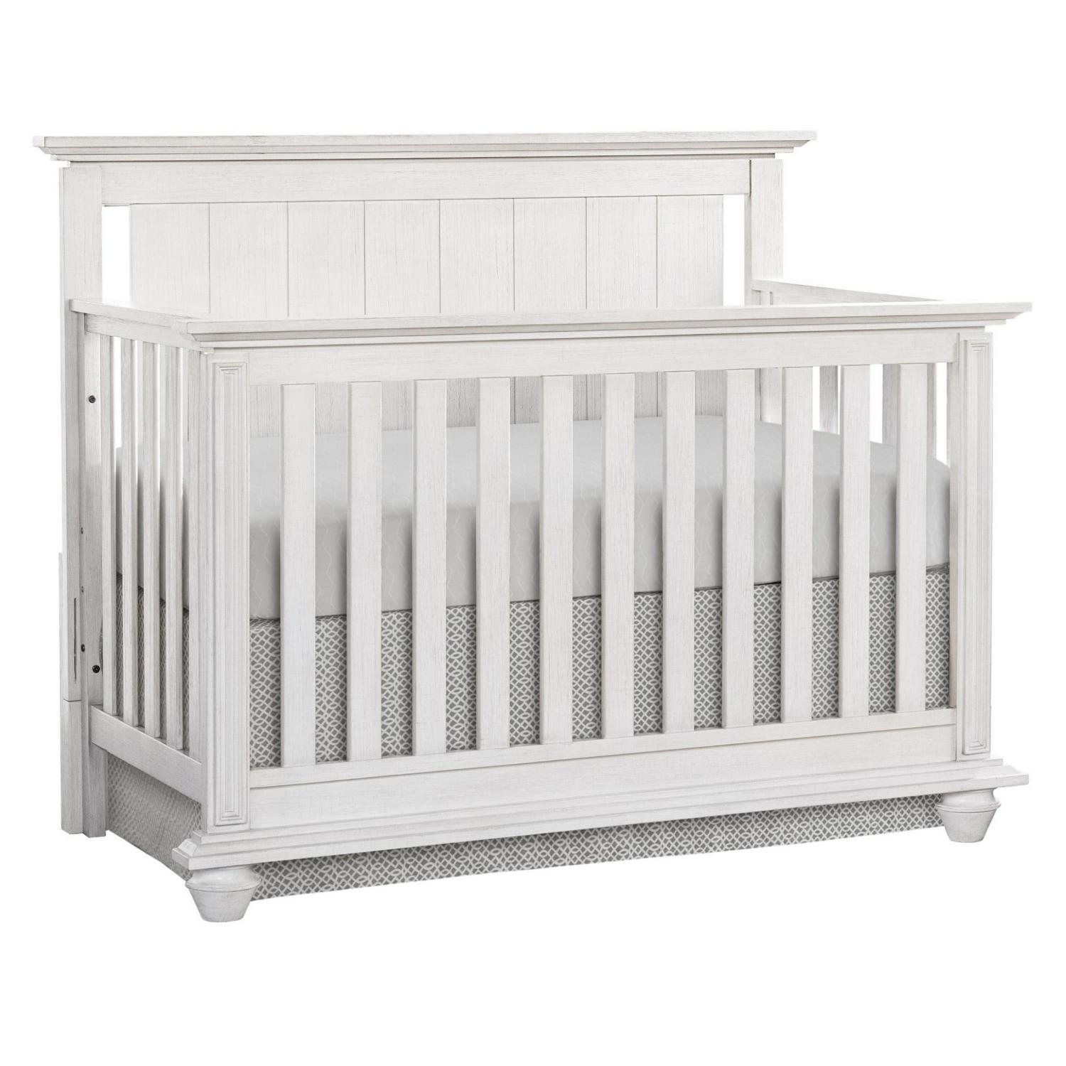 Oxford Baby Langston 4-in-1 Convertible Crib, Weathered White, Wooden Crib - Image 3