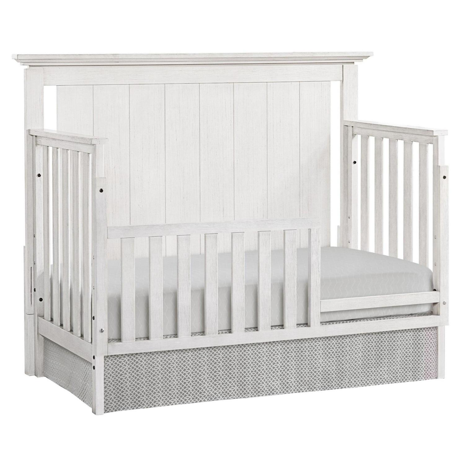Oxford Baby Langston 4-in-1 Convertible Crib, Weathered White, Wooden Crib - Image 5
