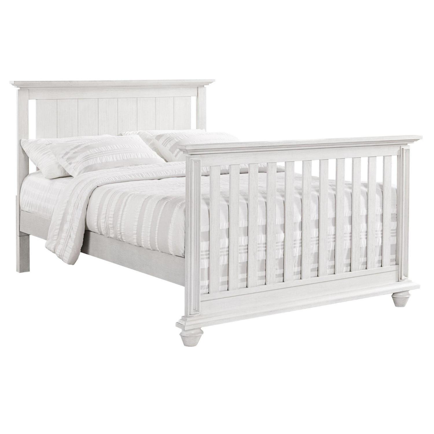 Oxford Baby Langston 4-in-1 Convertible Crib, Weathered White, Wooden Crib - Image 9