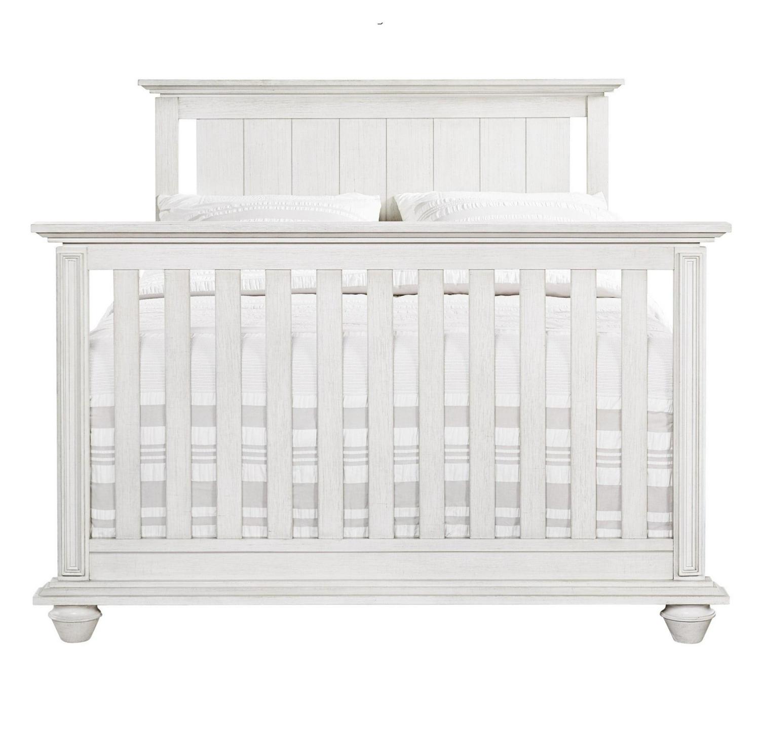 Oxford Baby Langston 4-in-1 Convertible Crib, Weathered White, Wooden Crib - Image 10