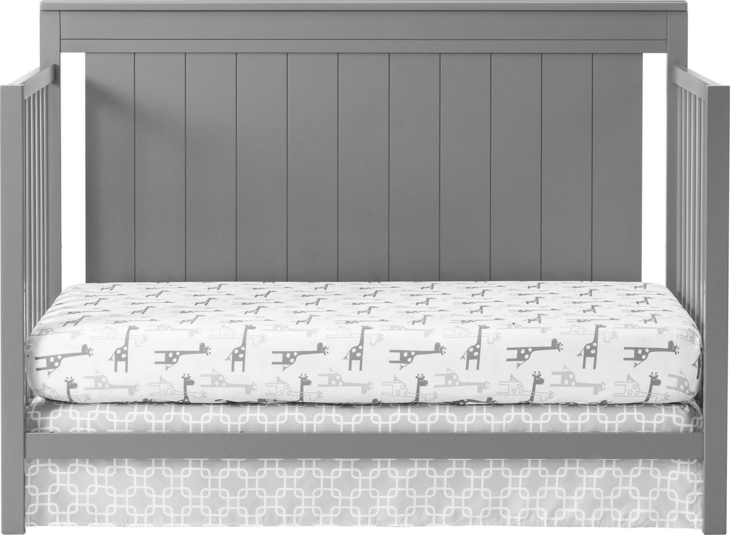 Oxford Baby Lazio 4-in-1 Convertible Crib, Dove Gray, GREENGUARD Gold Certified, Wooden Crib - Image 7