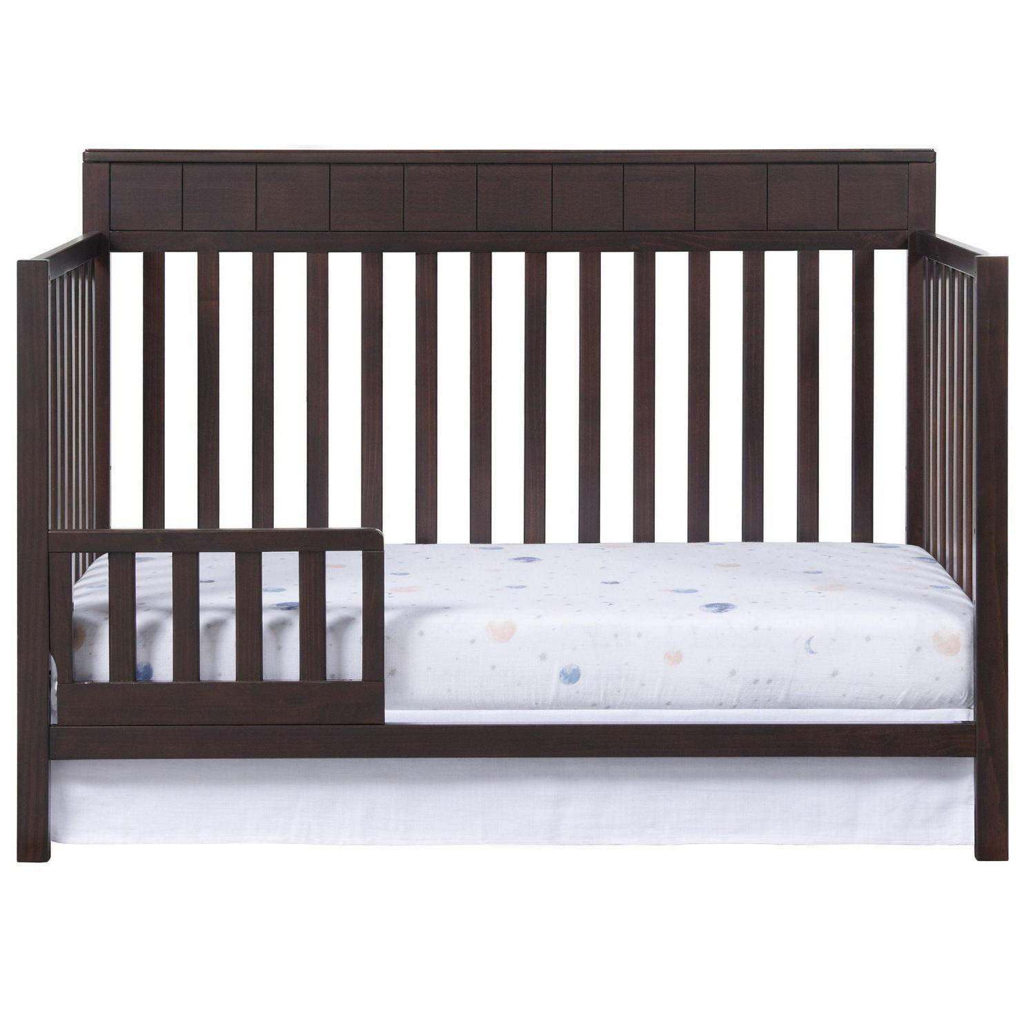 Oxford Baby Logan 4-in-1 Convertible Crib, Espresso Brown, GREENGUARD Gold Certified, Wooden Crib - Image 4