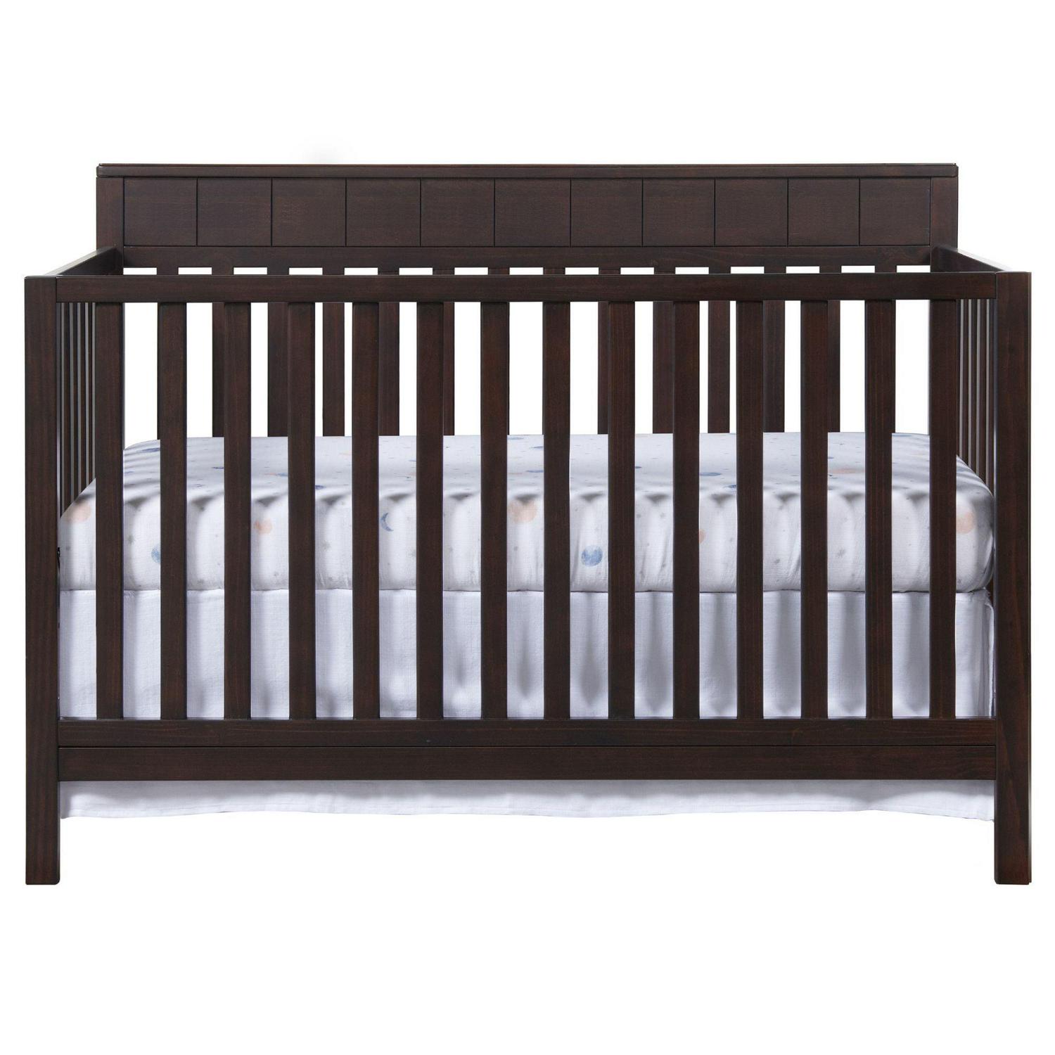 Oxford Baby Logan 4-in-1 Convertible Crib, Espresso Brown, GREENGUARD Gold Certified, Wooden Crib - Image 2