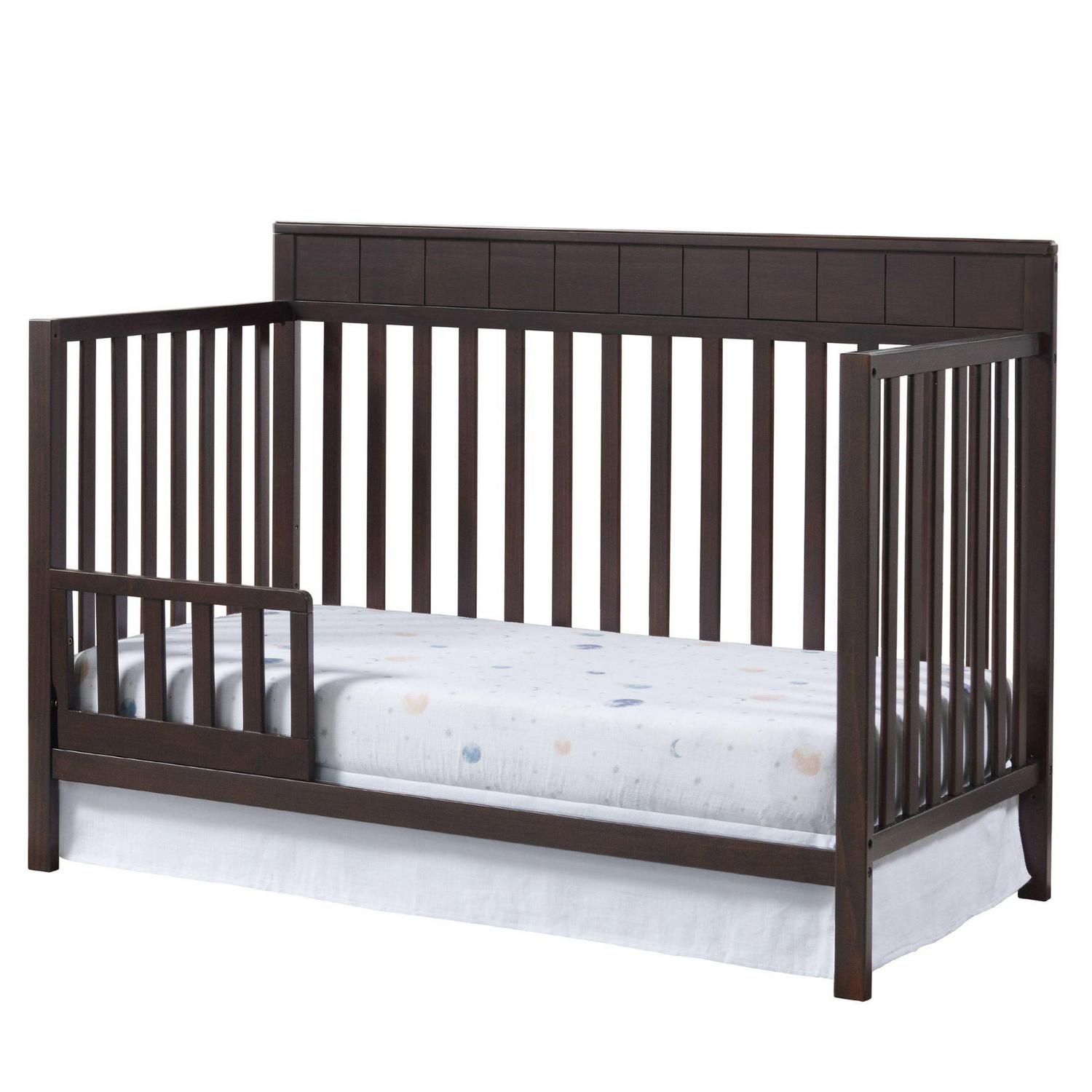 Oxford Baby Logan 4-in-1 Convertible Crib, Espresso Brown, GREENGUARD Gold Certified, Wooden Crib - Image 3
