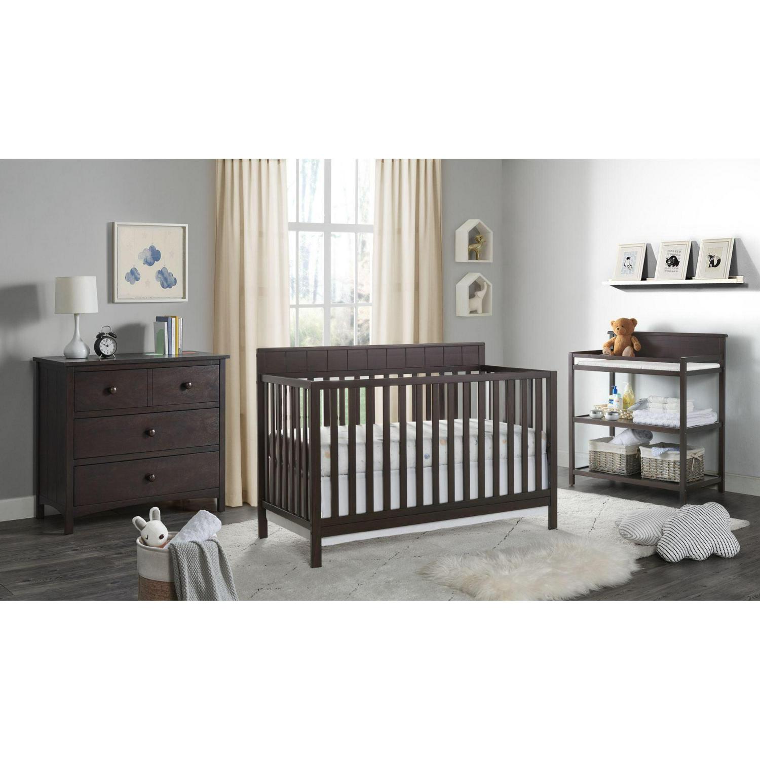 Oxford Baby Logan 4-in-1 Convertible Crib, Espresso Brown, GREENGUARD Gold Certified, Wooden Crib - Image 9