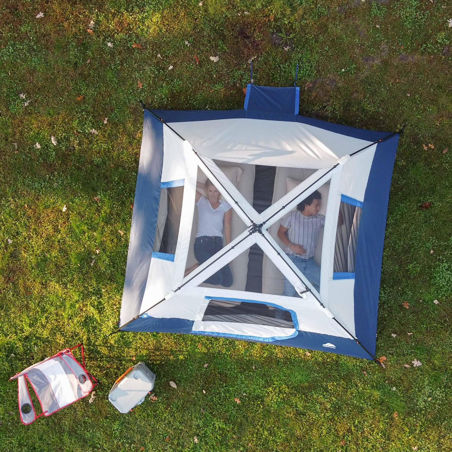 Ozark Trail 10’ x 9' 6-Person Instant Cabin Tent with LED Lighted Hub, 25 lbs - Image 10