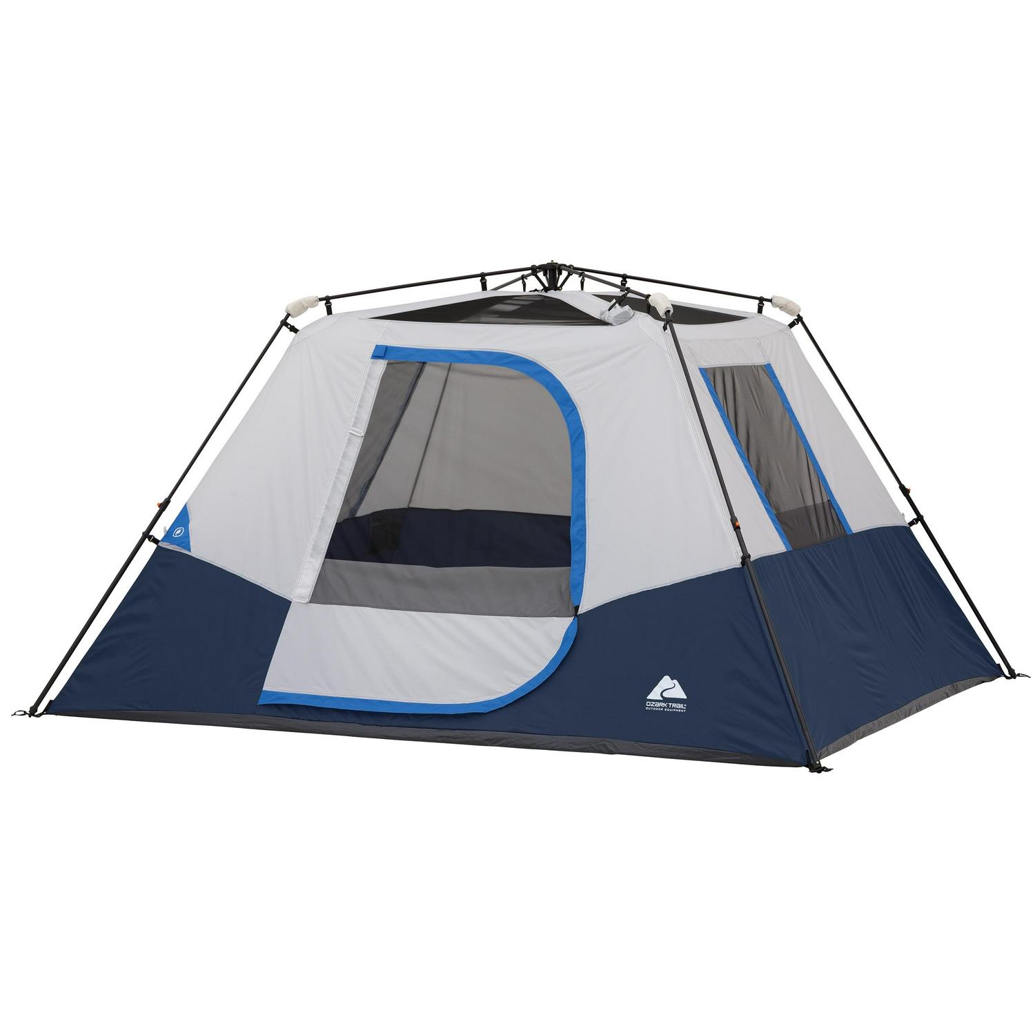 Ozark Trail 10’ x 9' 6-Person Instant Cabin Tent with LED Lighted Hub, 25 lbs - Image 2