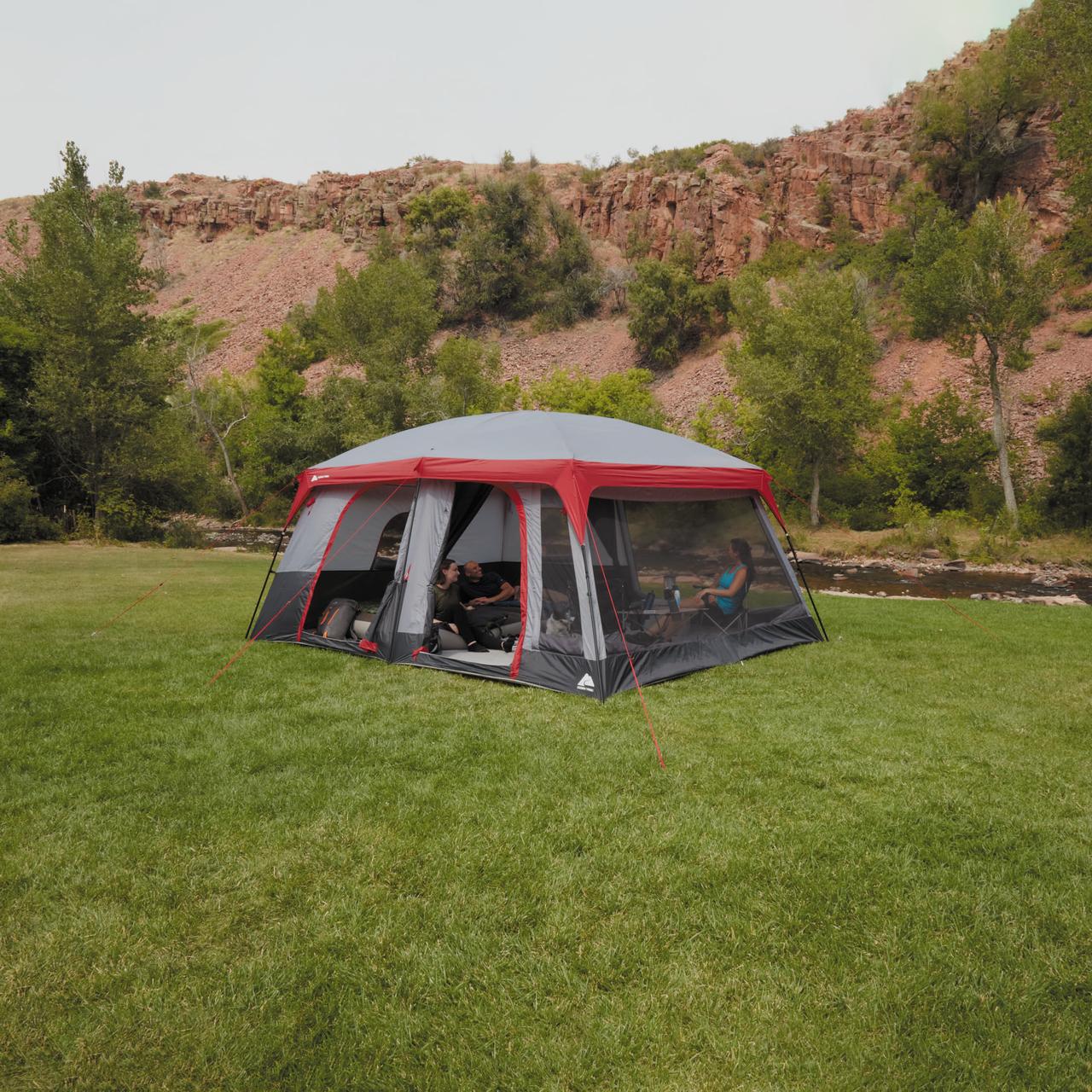 Ozark Trail 12-Person Cabin Tent, with Convertible Screen Room - Image 3