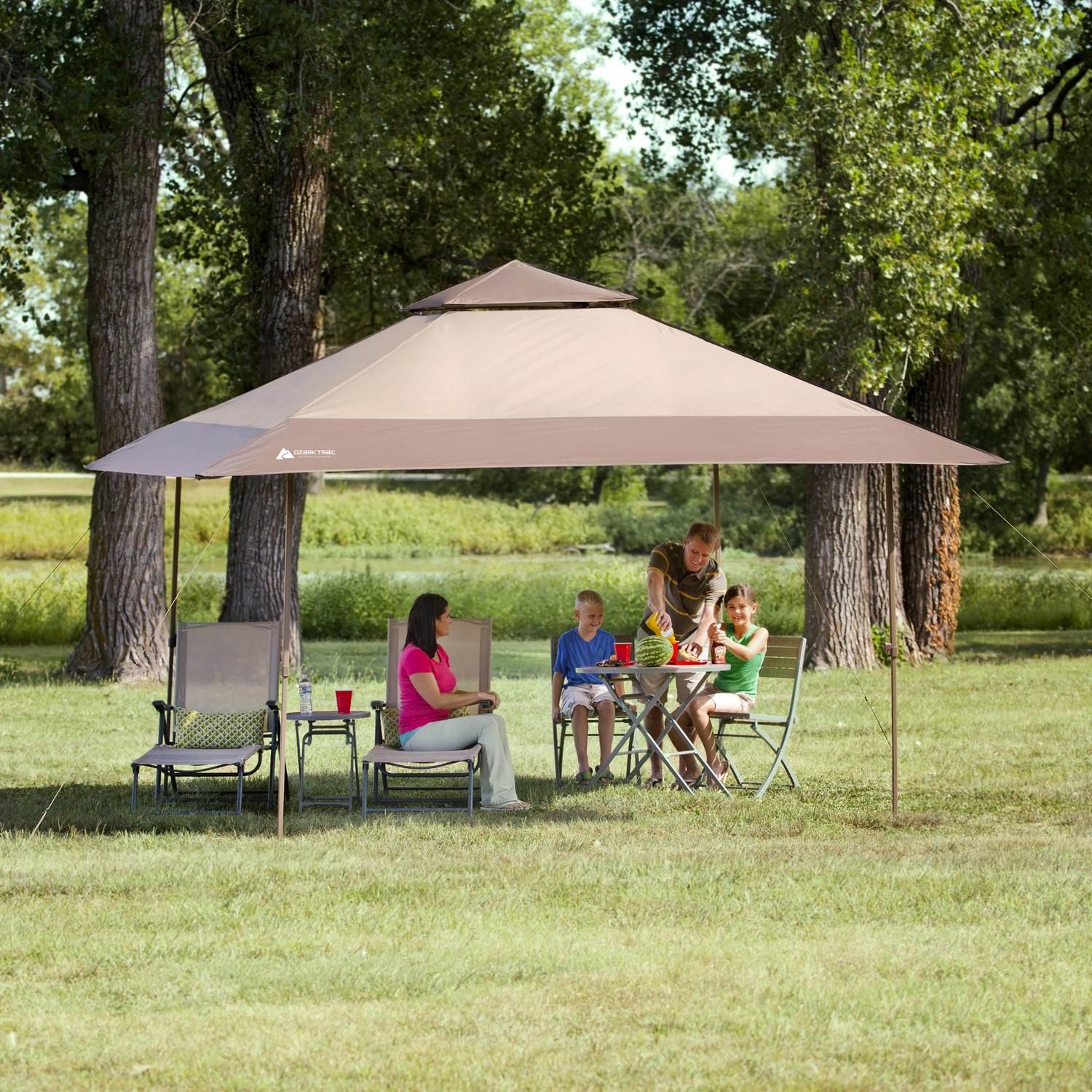 Ozark Trail 13' x 13' Beige Instant Outdoor Canopy with UV Protection - Image 2