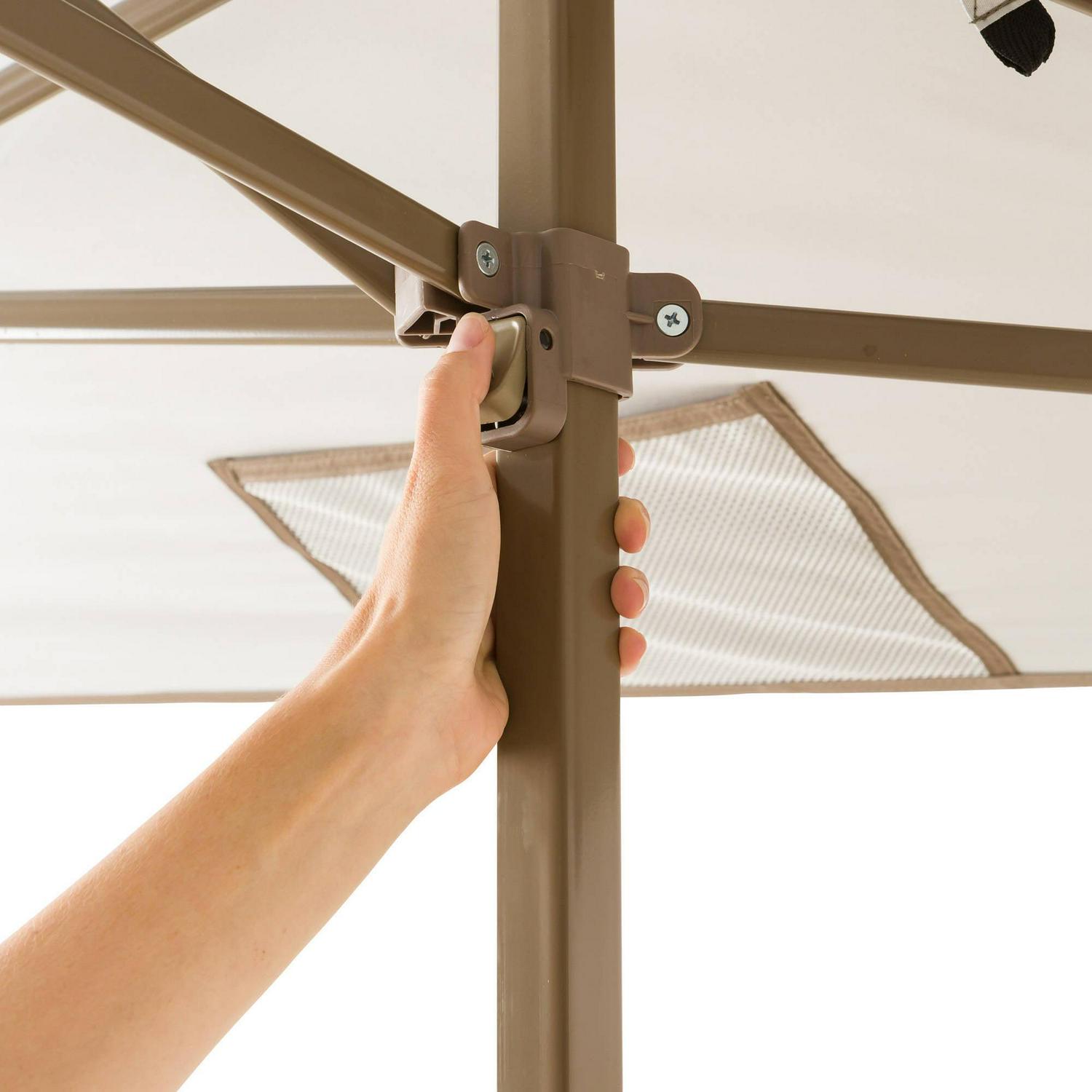 Ozark Trail 13' x 13' Beige Instant Outdoor Canopy with UV Protection - Image 6