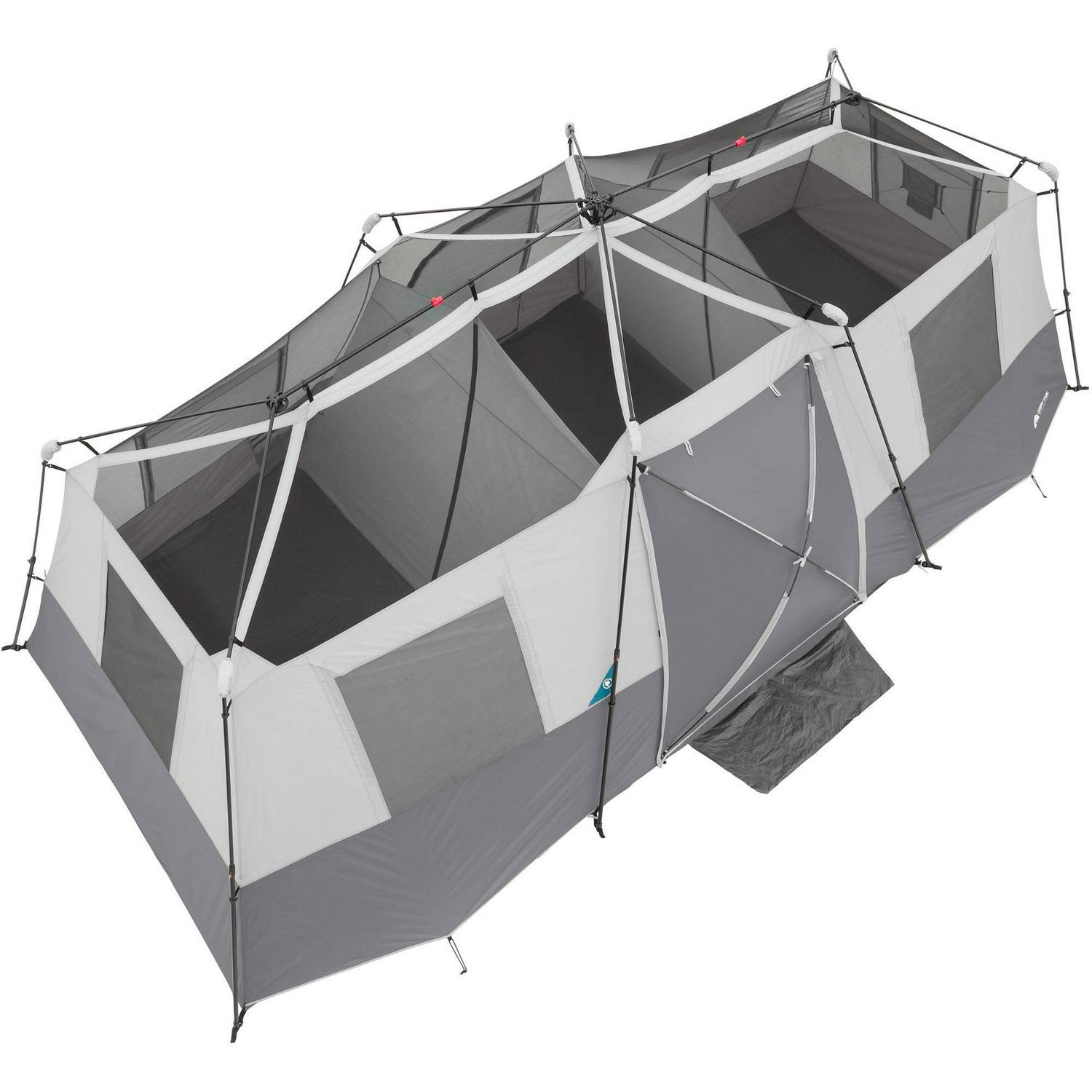 Ozark Trail 20' x 10' Instant Cabin Tent in Gray and Teal, Sleeps 12 - Image 4