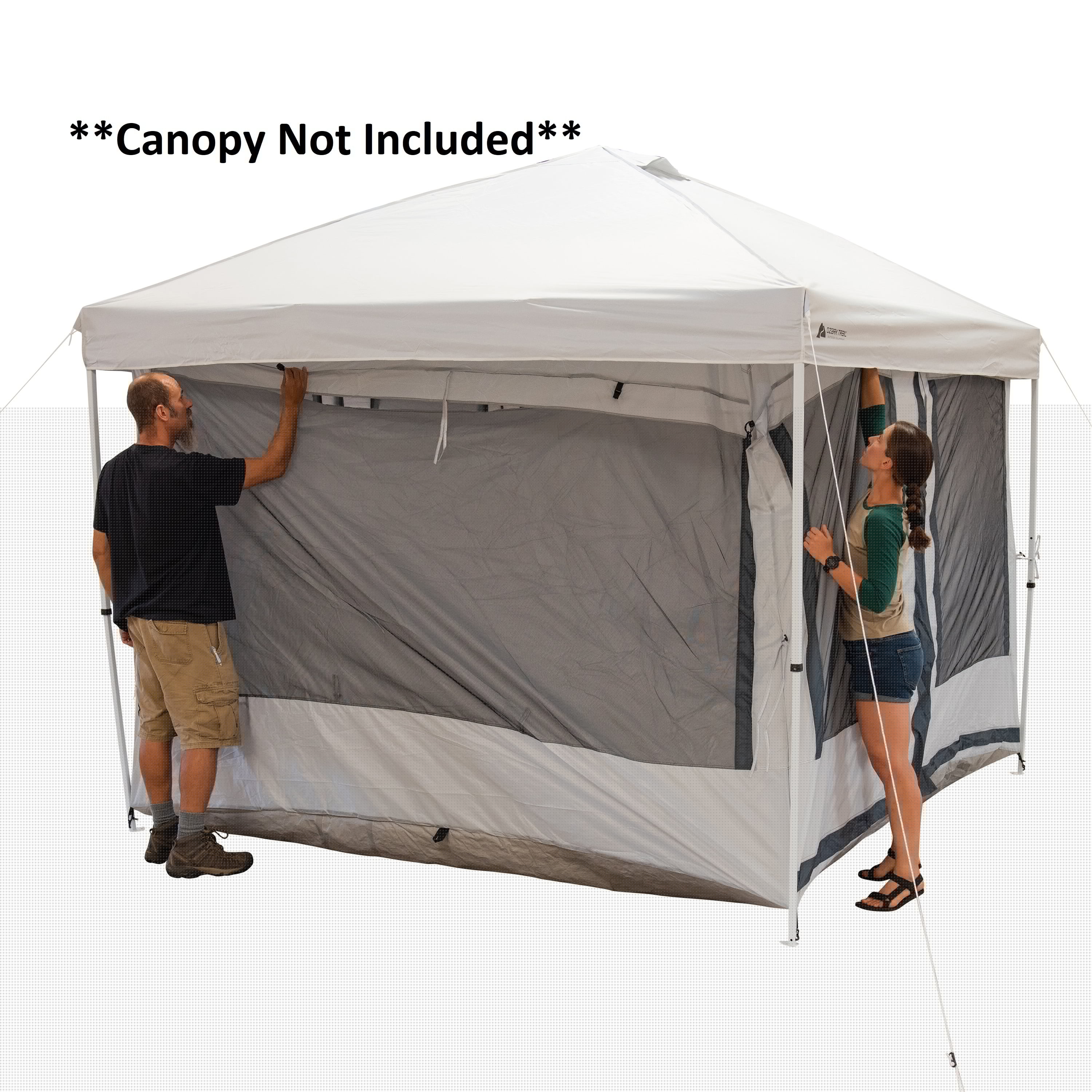 Ozark Trail 7-Person 2-in-1 Screen House Connect Tent with 2 Doors, Canopy Sold Separately - Image 11