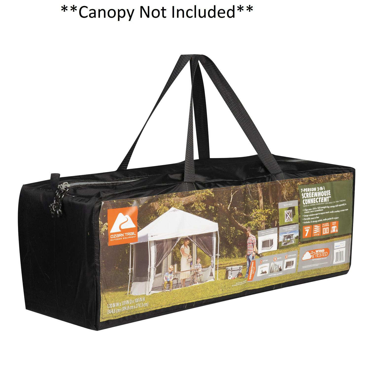 Ozark Trail 7-Person 2-in-1 Screen House Connect Tent with 2 Doors, Canopy Sold Separately - Image 20