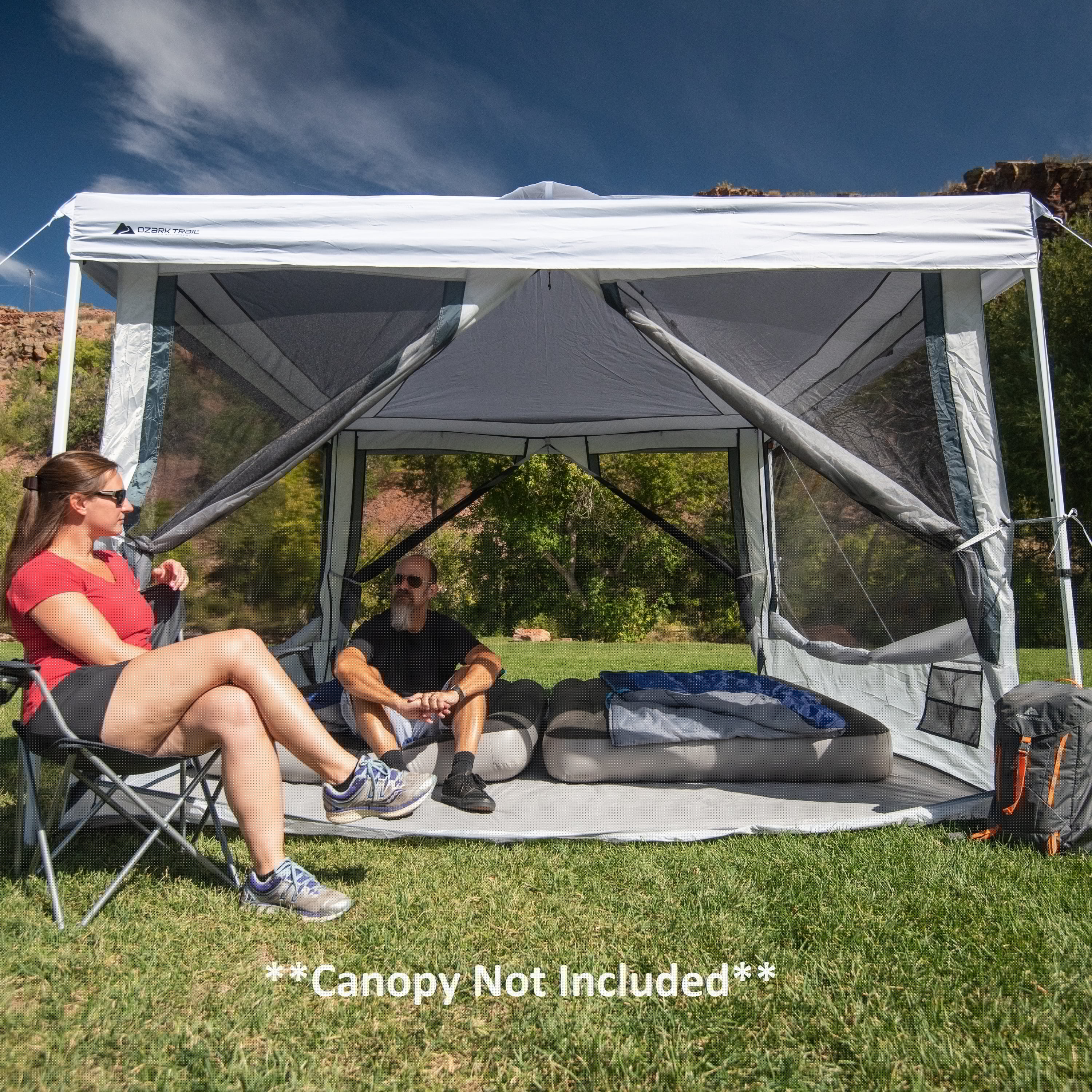 Ozark Trail 7-Person 2-in-1 Screen House Connect Tent with 2 Doors, Canopy Sold Separately - Image 3