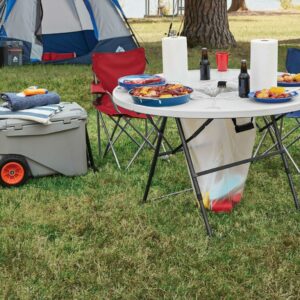 Ozark Trail Camping Table, White and Black
