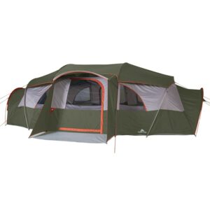 Ozark Trail 18-Person Cabin Tent, with 3 Covered Entrances