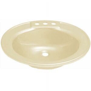 P17203Spk; Parch 17X20 Ovl Lav with 3Hol Spk Parchment-Lavy/Bathroom