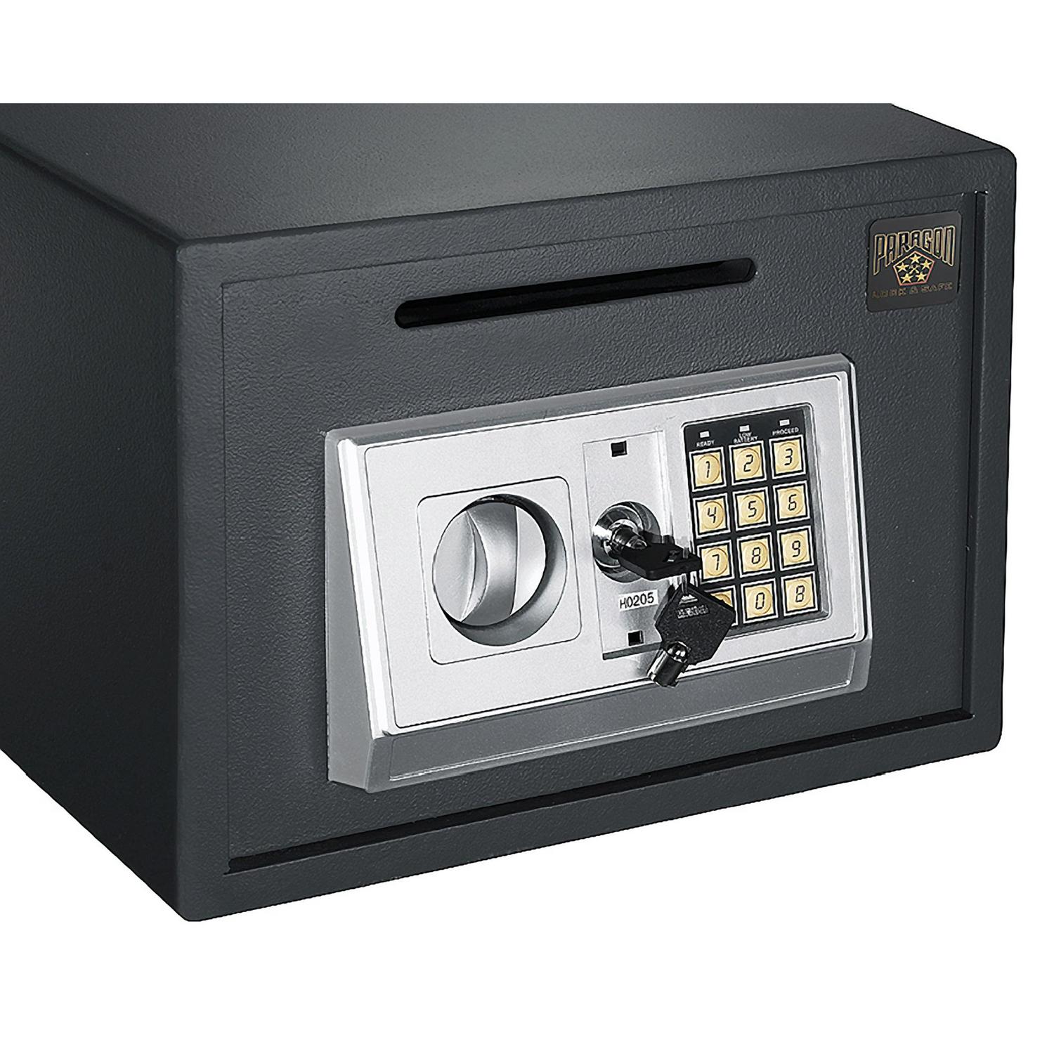 PARAGON SAFES 7878 Digital Depository Cash Drop Safe with 2 Keys – Security Safe Box for Home, Office, or Business (Dark Gray) - Image 2