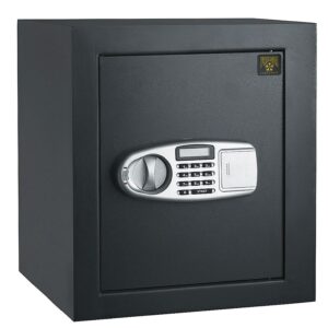 PARAGON SAFES Electronic Flat Wall Safe Box with Digital Keypad and 2 Manual Override Keys – Protect Money, Jewelry, Passports, and Documents – For Home or Business (Dark Gray)