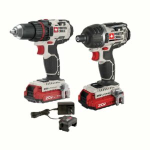 PORTER CABLE 20-Volt Max Lithium-Ion Cordless Drill & Impact Driver Combo Kit, PCCK602L2