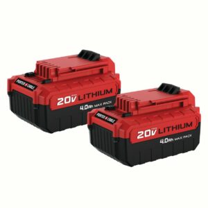 PORTER CABLE 20-Volt 4.0-Amp Max Lithium-Ion Batteries, 2-Pack, PCC685LP
