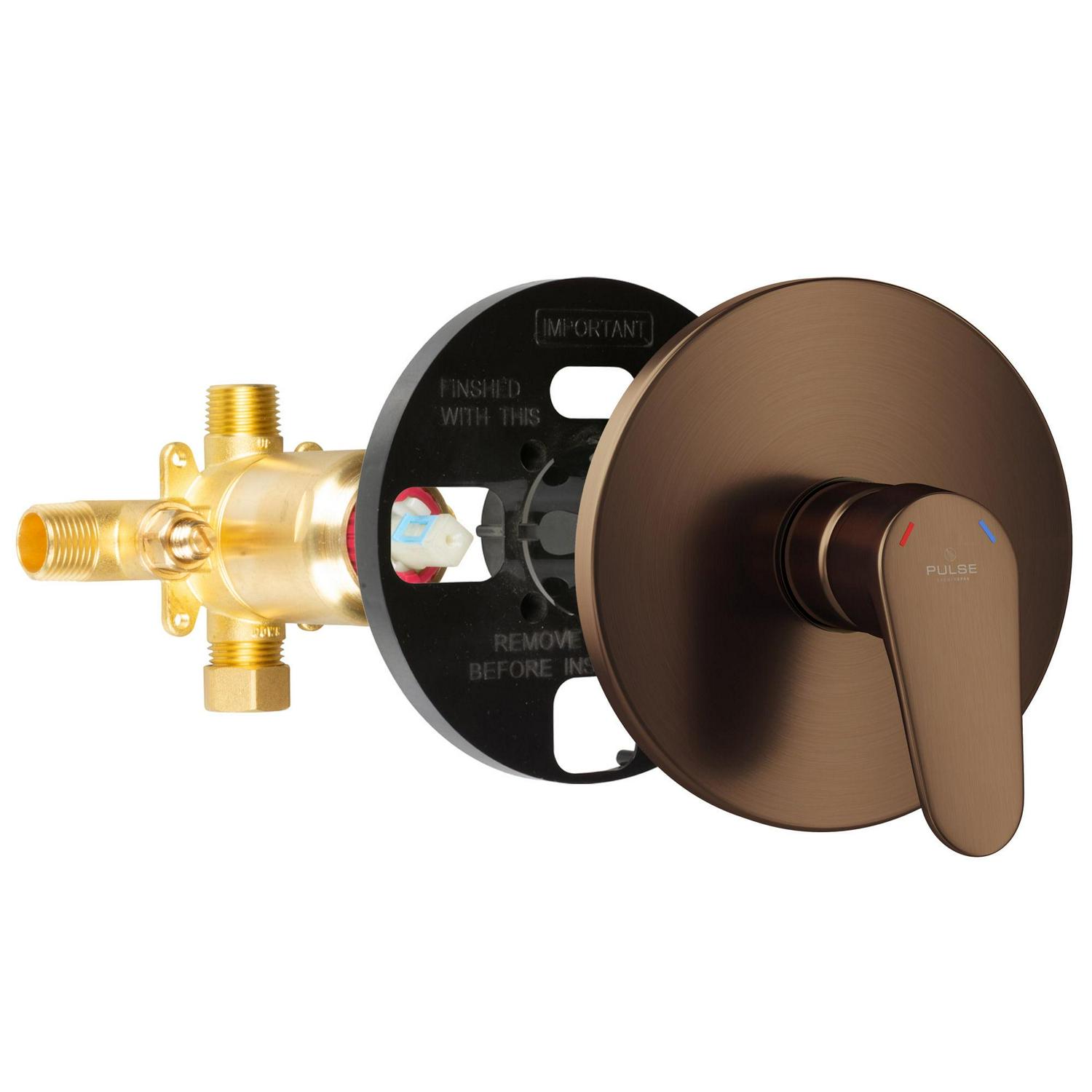 Tru-Temp Pressure Balanced Mixing Valve with Round Trim Oil Rubbed Bronze