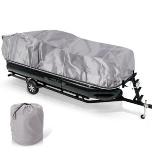 Pyle PCV442 Armor Shield Universal Waterproof Pontoon Boat Cover