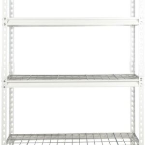Pachira 48"W x 24"D x 72"H 5-Shelf Steel Shelving, White
