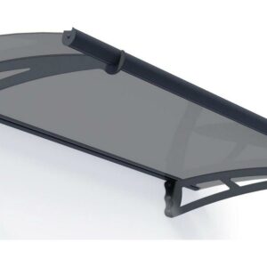 Palram - Canopia Aquila 1500 5' x 3' Acrylic/Galvanized Steel Awning - Gray/Solar Gray