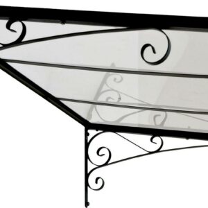 Palram - Canopia Venus 1350 4' x 3' Polycarbonate/Aluminum Awning - Gray/Clear