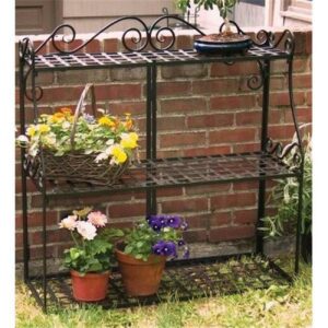 Forged 3 Tier Plant Stand Blk