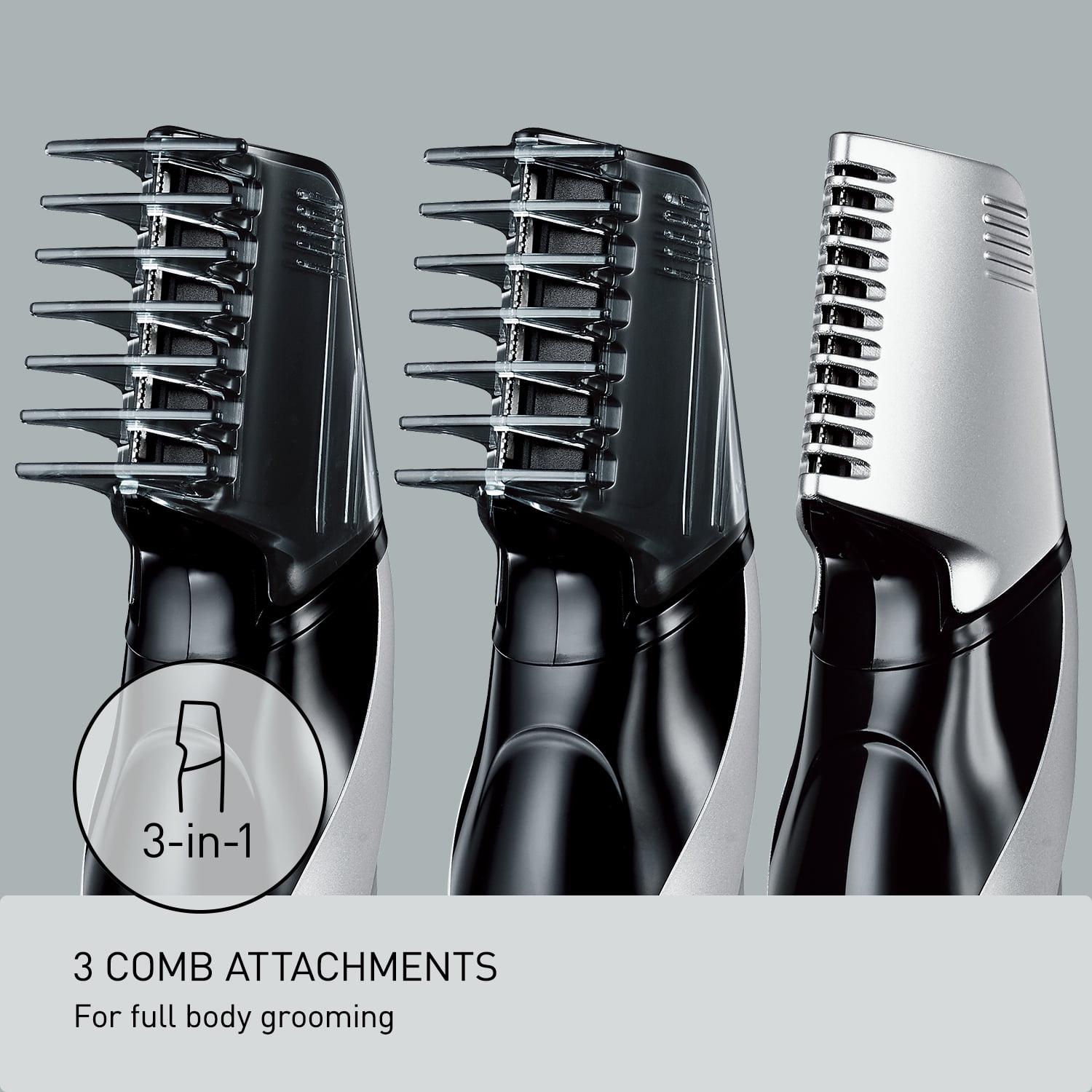 Panasonic V-Shaped Body Hair Trimmer with 3 Comb Attachments, Waterproof, Rechargeable - ER-GK60-S - Image 4