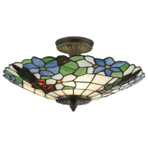Dale Tiffany Pansy Semi Flush Mount