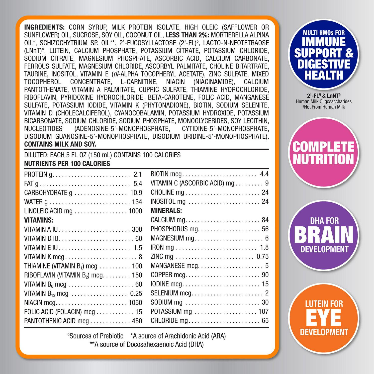 Parent's Choice Sensitivity Plus Baby Formula Powder, 34oz Can, 4 Pack, 99% Reduced Lactose, Dual HMOs - Image 9