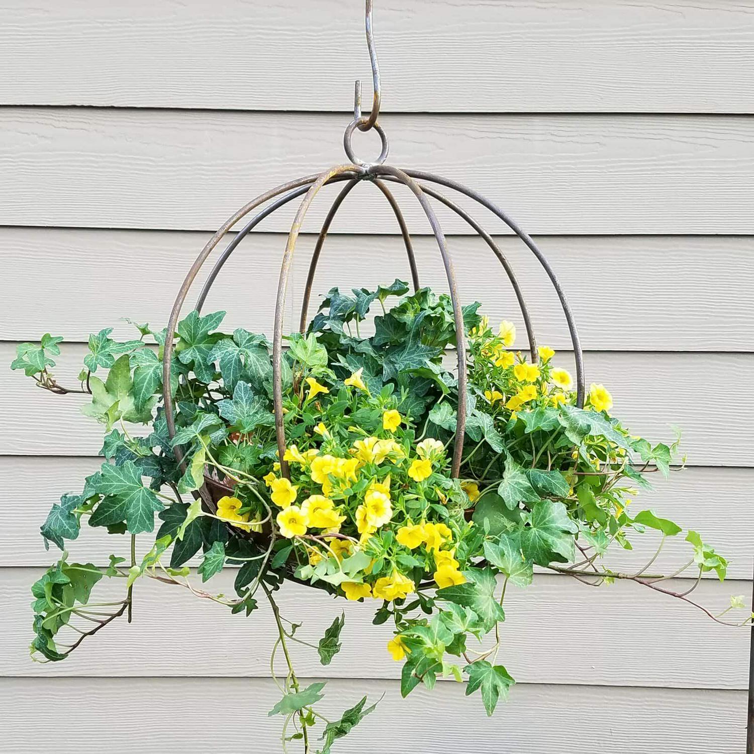 Find Your Passage LLC Large Hanging Globe-shaped Handmade Metal Planter with 10-inch Hook Brown - Image 6