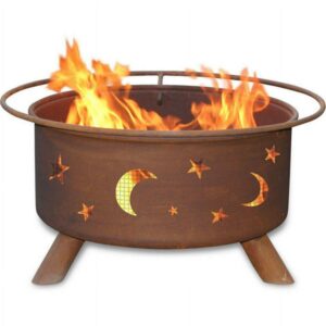 Patina Products F100 Evening Sky Steel Outdoor Fire Pit - Patina Rust