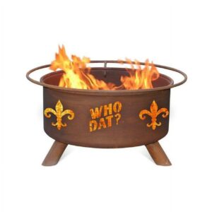 Patina Products F205 Who Dat Steel Outdoor Fire Pit - Patina Rust