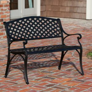 Patio Sense Antique Bronze 40.25 in. Cast Aluminum Bench