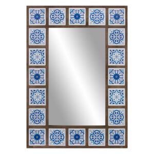Patton Wall Decor 38.75" x 38.75" Blue Wall Mirror