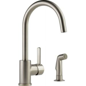 Peerless Precept Single Handle Kitchen Faucet with Side Sprayer in Stainless P199152LF-SS