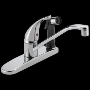 Peerless Single Handle Deck-Mount Kitchen Faucet in Chrome P114LF