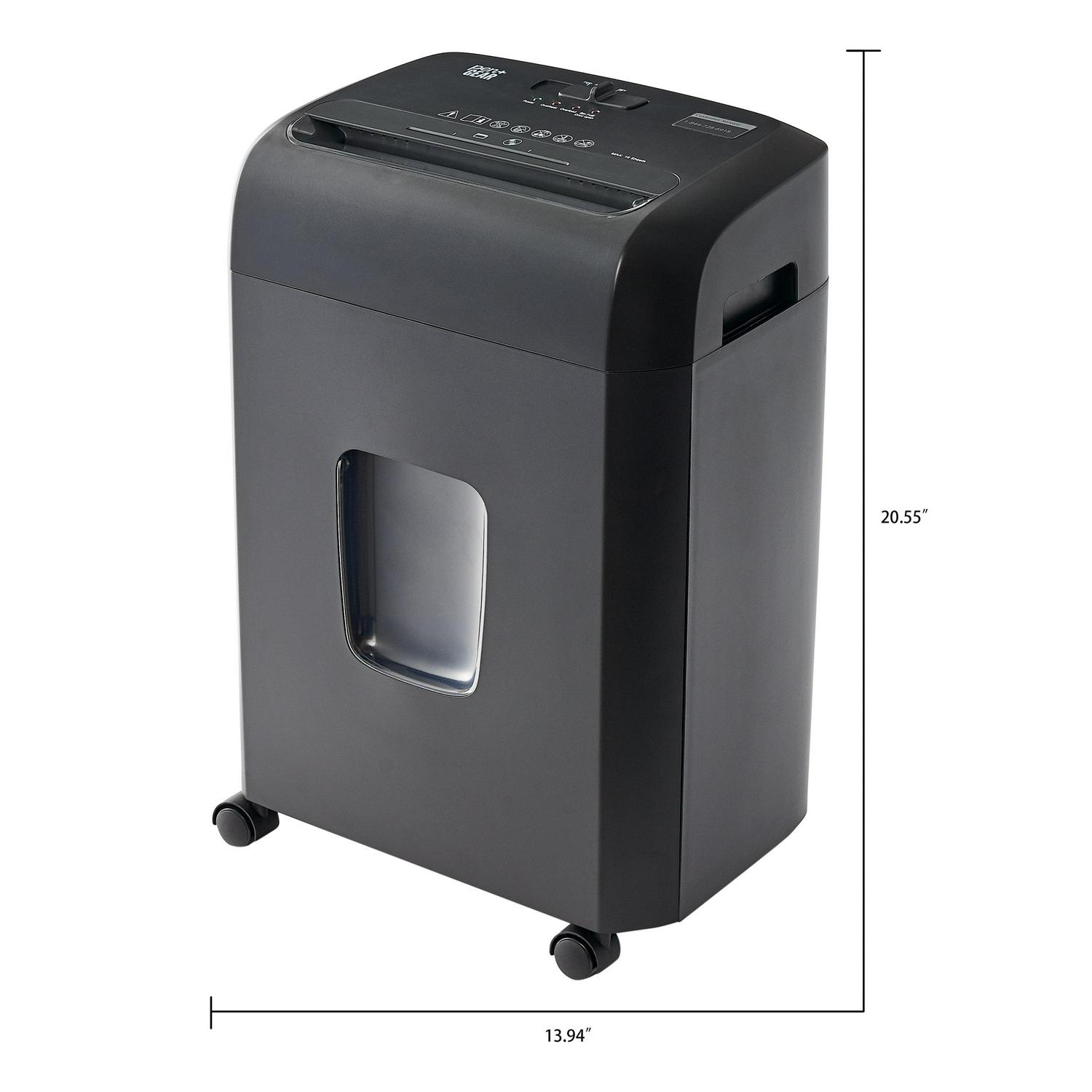 Pen + Gear 16 sheet Cross-Cut Shredder, 5.2-Gallon Collection Bin, Black - Image 7