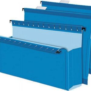 Pendaflex 59303EE SureHook 3 in. Capacity 1/5-Cut Tabs 1 Section Legal Size Reinforced Extra-Capacity Hanging Box File - Blue (25/Box)